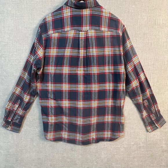 Saddlebred Tartan Flannel Casual Button Up Shirt Mens Size Large L Blue/Red - Picture 5 of 8